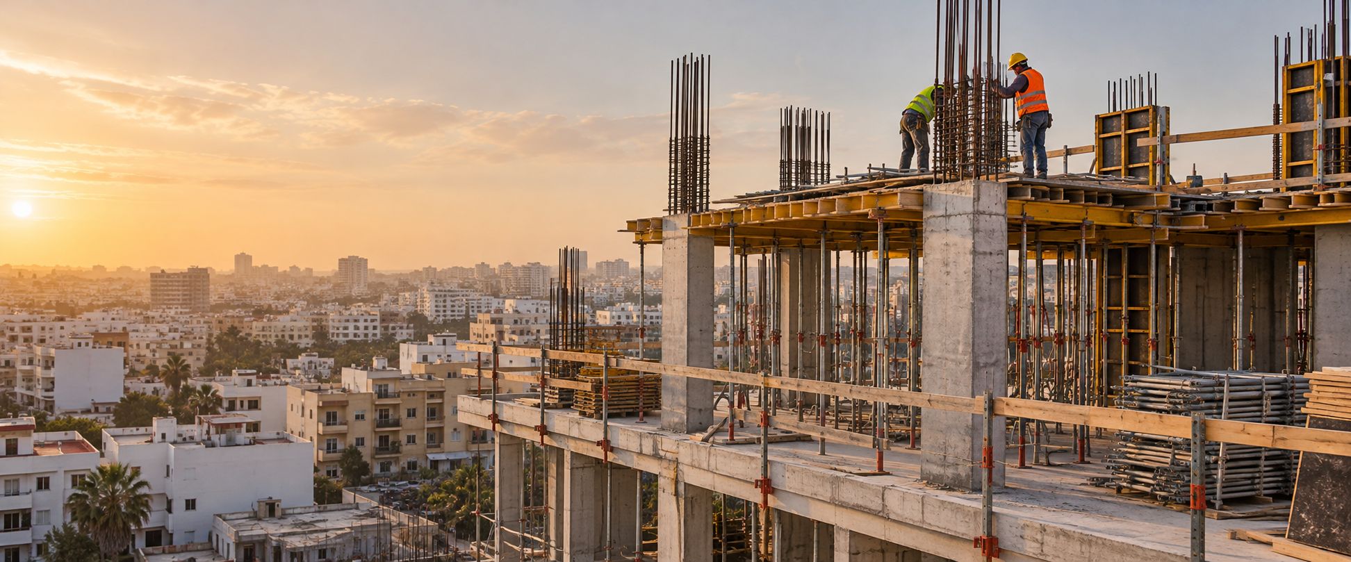 Chantier de construction à Casablanca